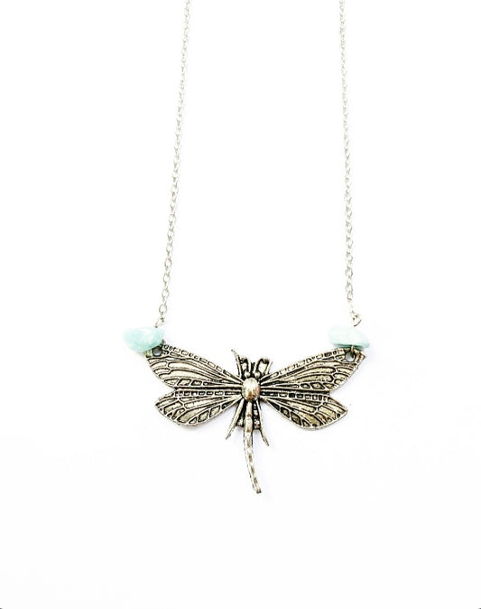 Dragonfly & Crystal Necklace - High Maintenance Jewellery