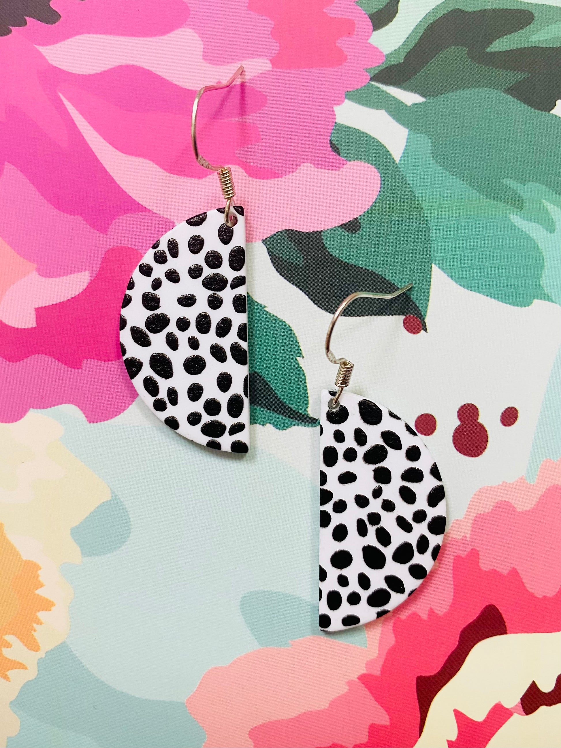 Monochrome Disc Earrings - High Maintenance Jewellery