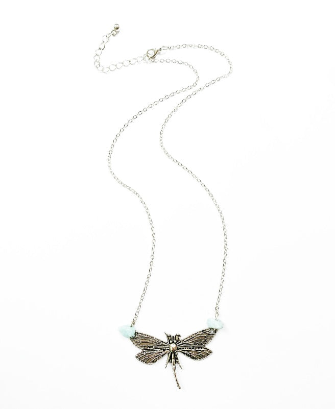 Dragonfly & Crystal Necklace - High Maintenance Jewellery