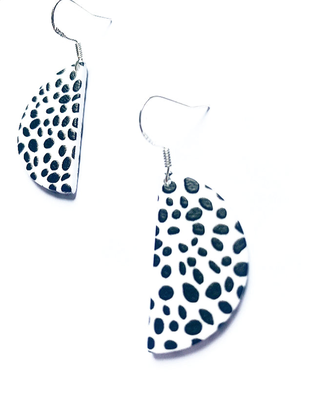 Monochrome Disc Earrings - High Maintenance Jewellery