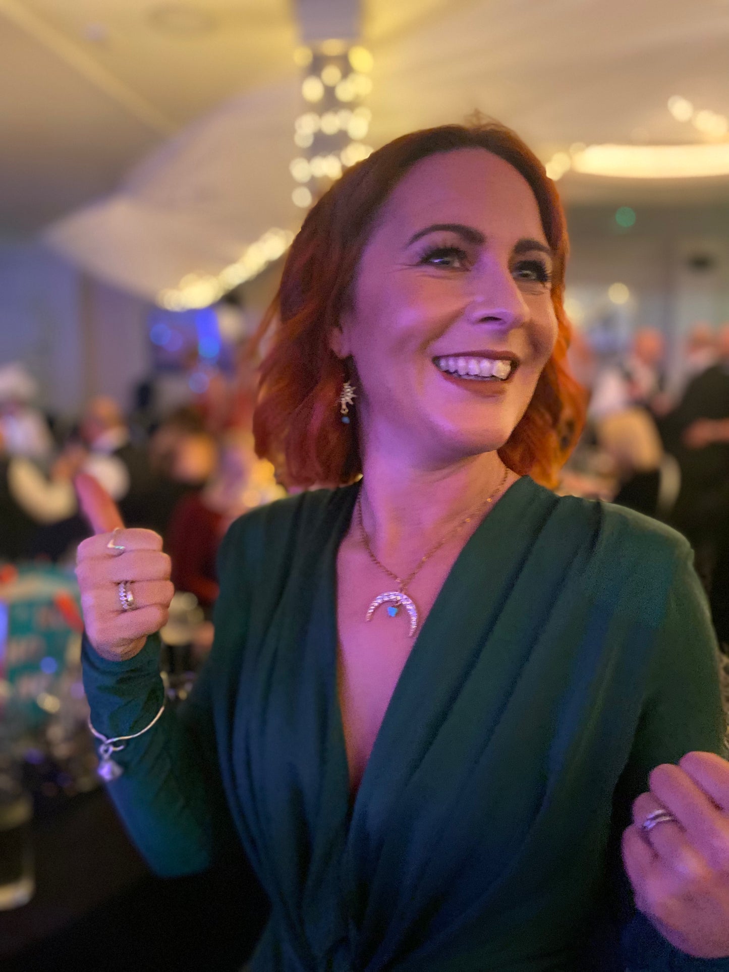 Crescent Moon & Turquoise Crystal - High Maintenance Jewellery