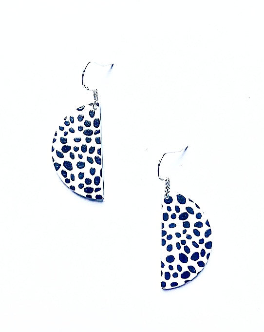 Monochrome Disc Earrings - High Maintenance Jewellery