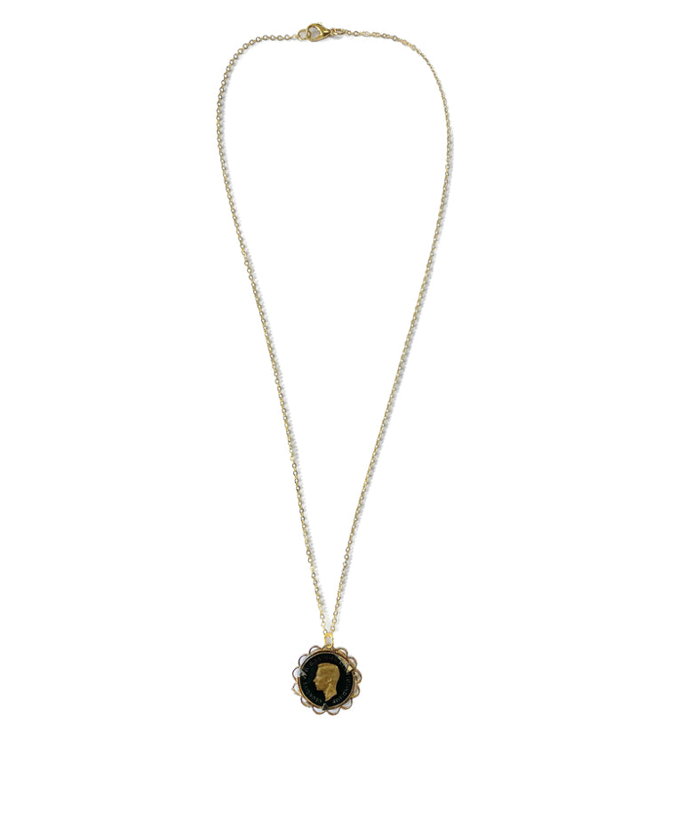 1947 King George VI & Robin Vintage Style Pendant Necklace - High Maintenance Jewellery