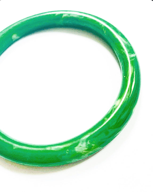 Green Resin Bangle Bracelet - High Maintenance Jewellery