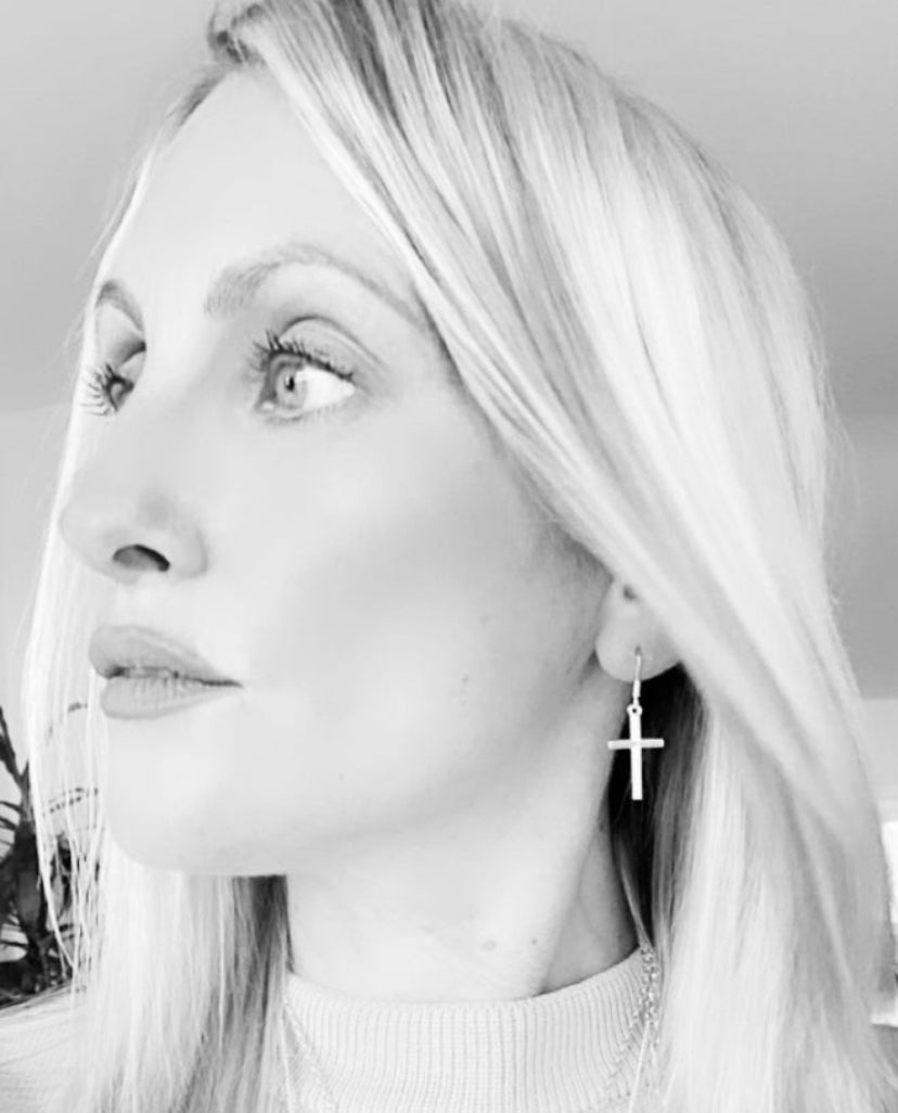 Sterling Silver Cross Charm Earrings - High Maintenance Jewellery