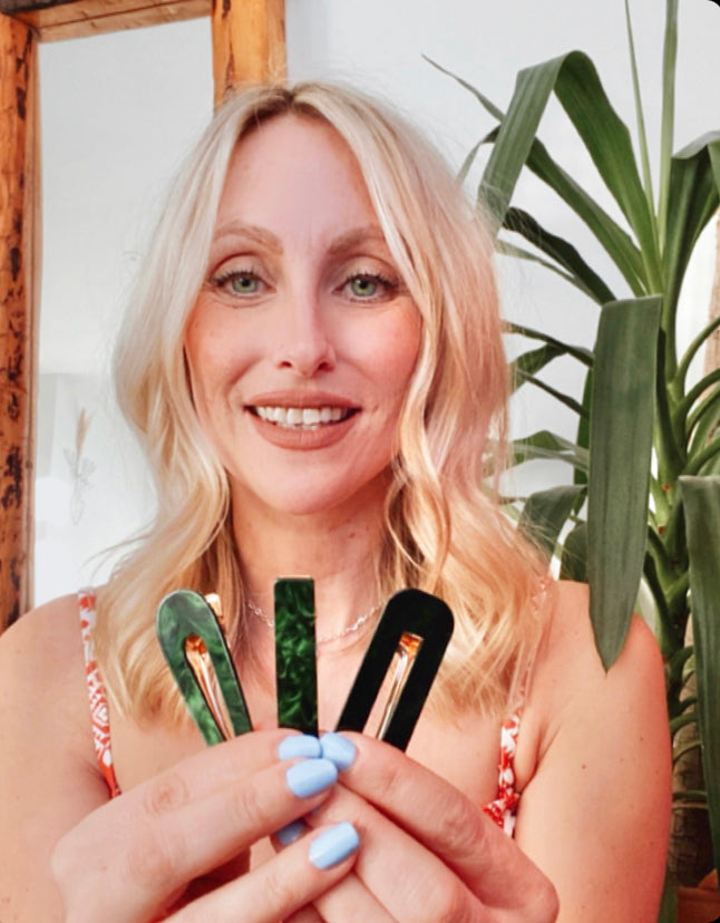 Emerald Green Hair Clips Set - High Maintenance Jewellery