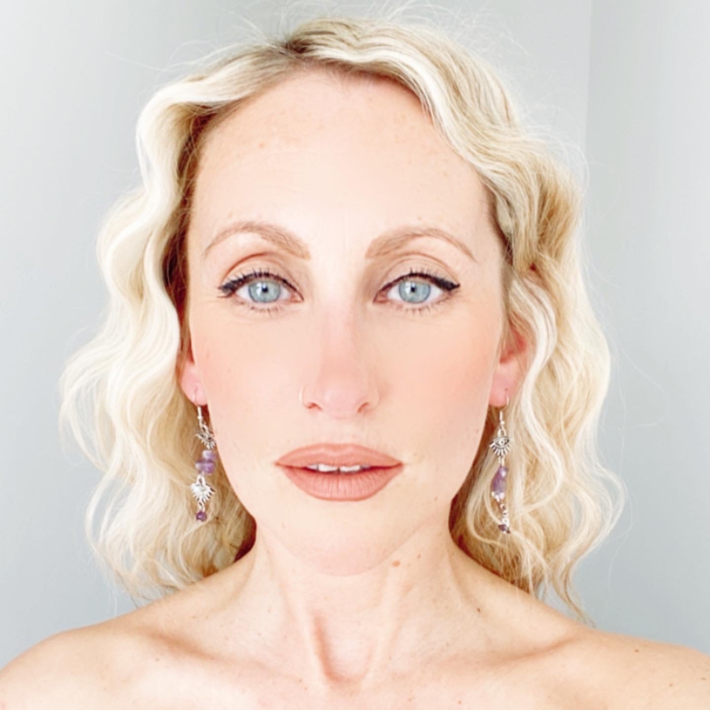 Amethyst Aura Drop Earrings - High Maintenance Jewellery