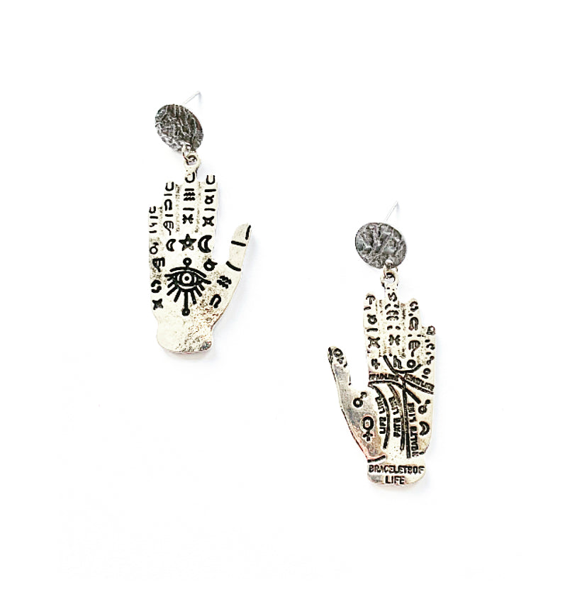 Palm Reading Rules Earrings - High Maintenance Jewellery