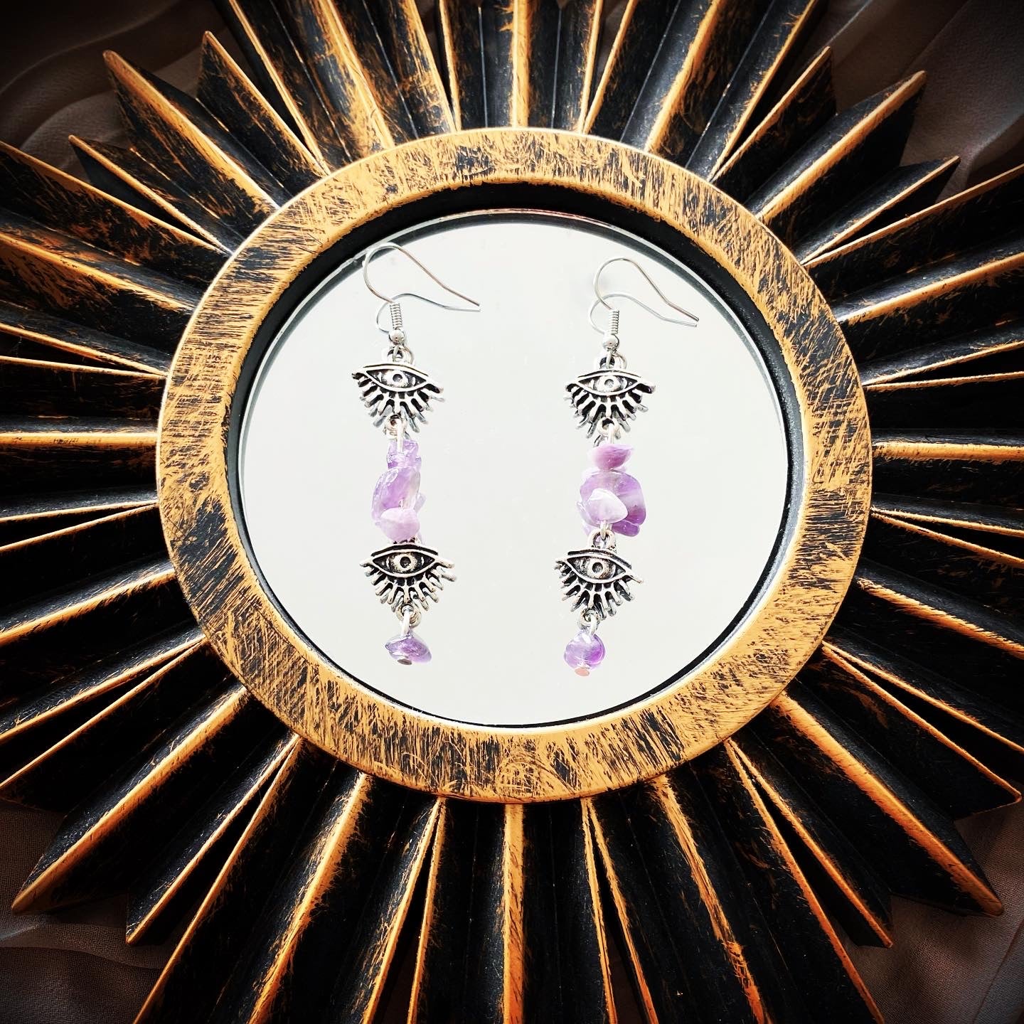 Amethyst Aura Drop Earrings - High Maintenance Jewellery