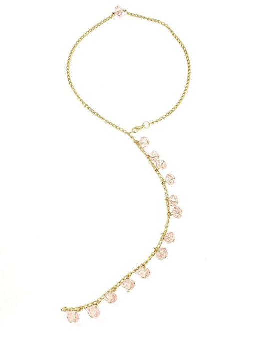 Back Drop Faceted Bead Necklace (back chain) - highmaintenancejewellery