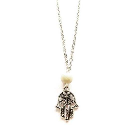 Hamsa Hand Charm Necklace (16” chain) - highmaintenancejewellery