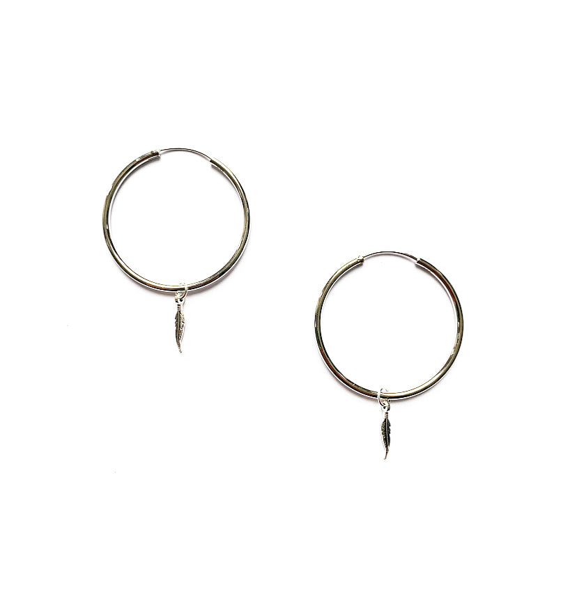 Interchangeable Charm Sterling Silver Hoop Earrings - High Maintenance Jewellery