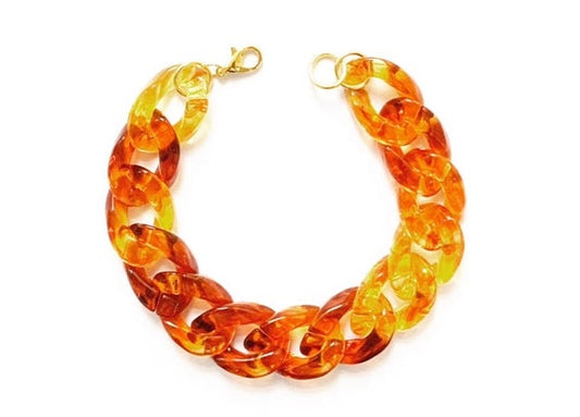 Tortoise-print Curb Chain Bracelet - High Maintenance Jewellery