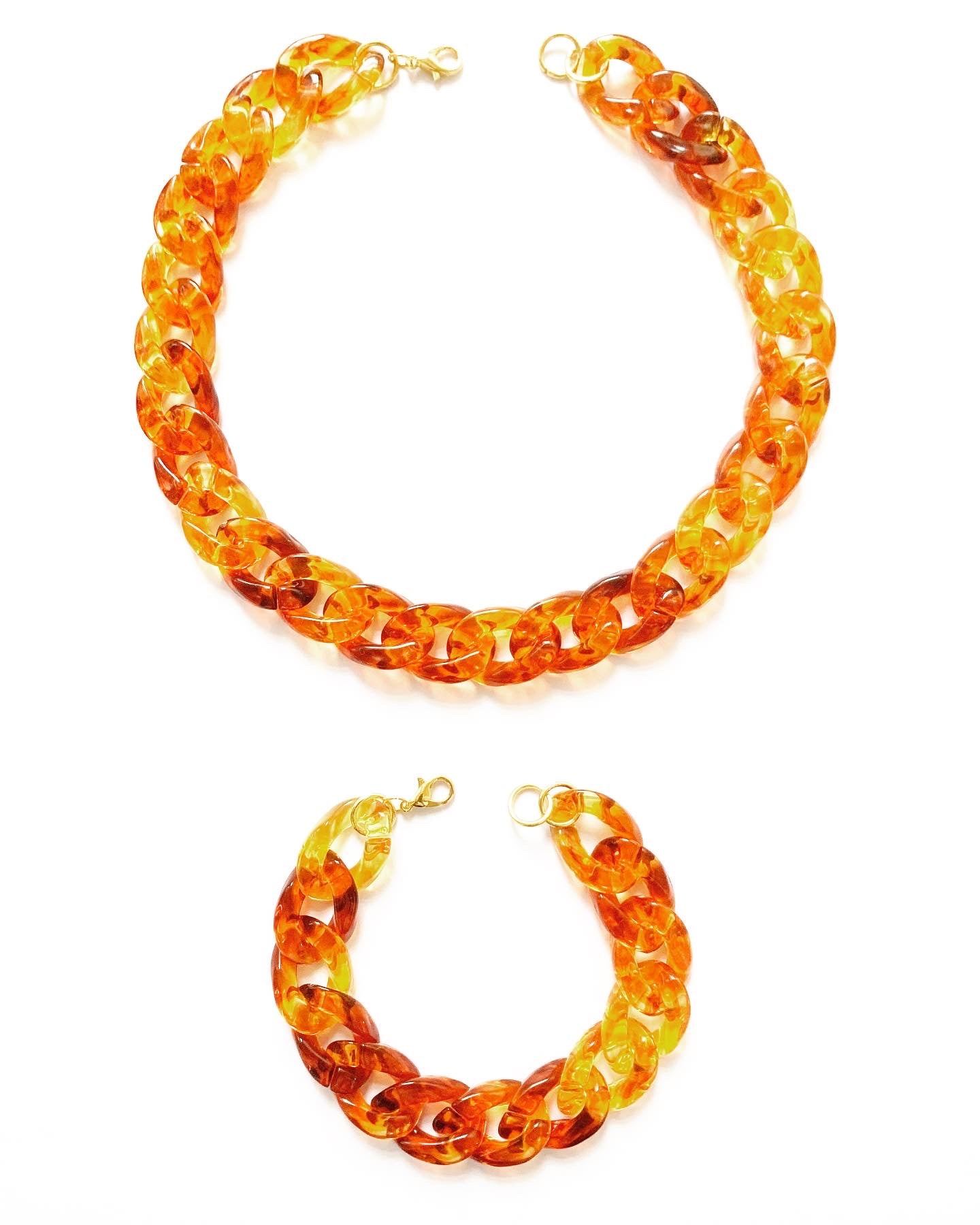 Tortoise-print Curb Chain Choker Necklace - High Maintenance Jewellery