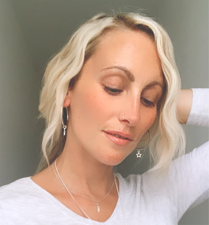 Interchangeable Charm Sterling Silver Hoop Earrings - High Maintenance Jewellery