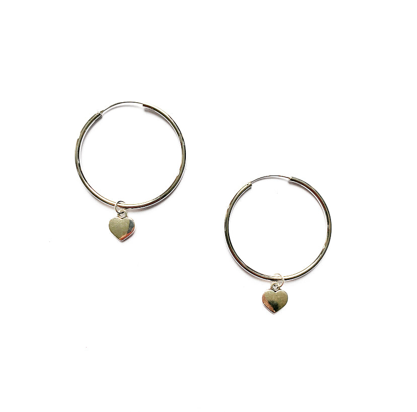 Interchangeable Charm Sterling Silver Hoop Earrings - High Maintenance Jewellery