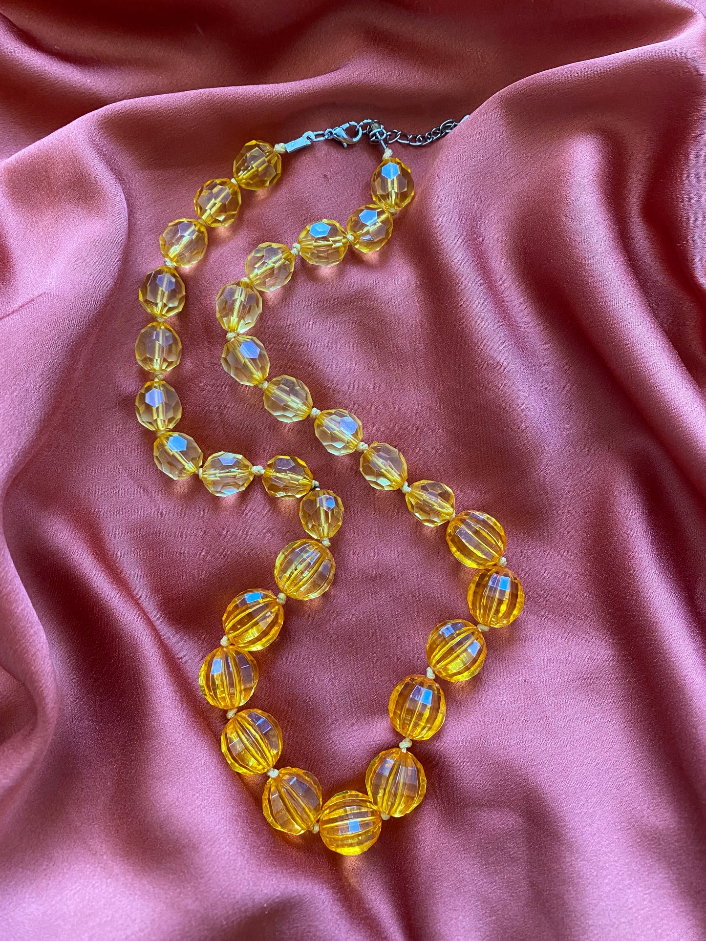 Honey Tone Beaded Necklace