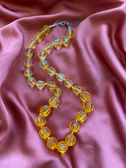 Honey Tone Beaded Necklace