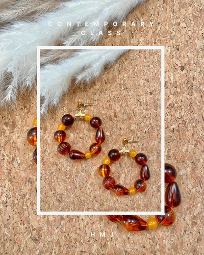Amber Hoop Earrings - High Maintenance Jewellery
