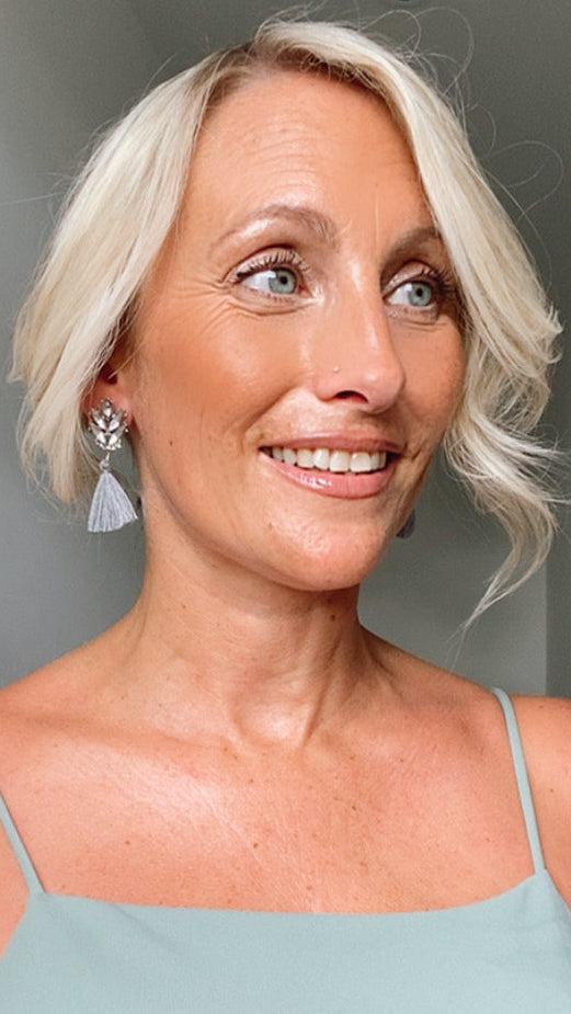Smooth Grey Tassel Earrings - High Maintenance Jewellery