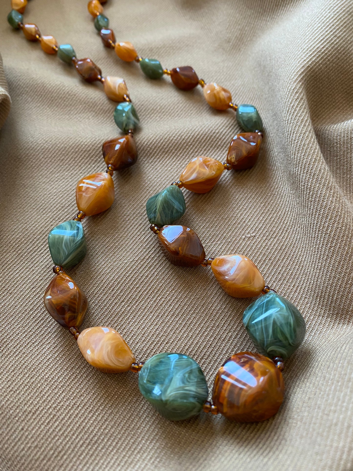 Earthy Tone Beaded Necklace