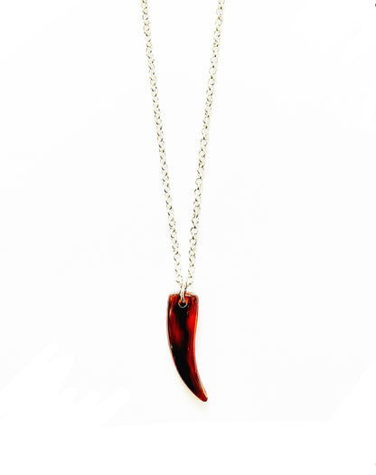 Amber Glow Horn-tooth Necklace