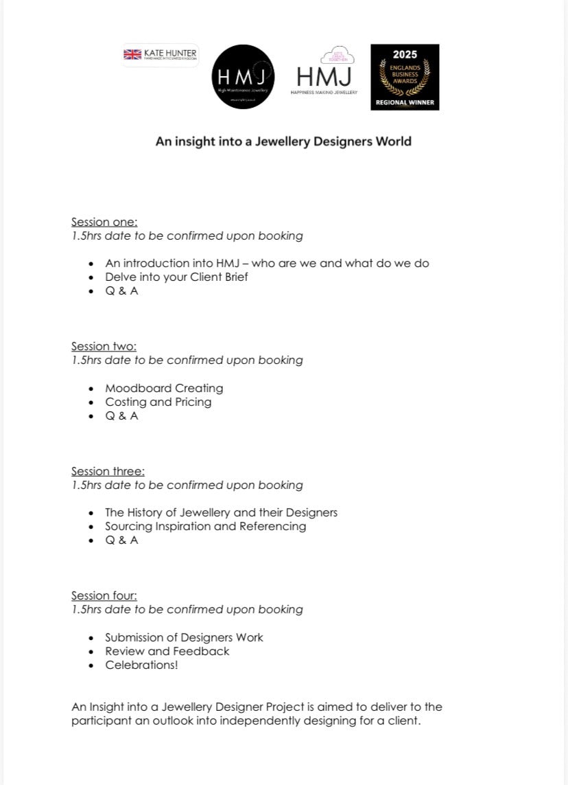 An Insight into a Jewellery Designer Programme