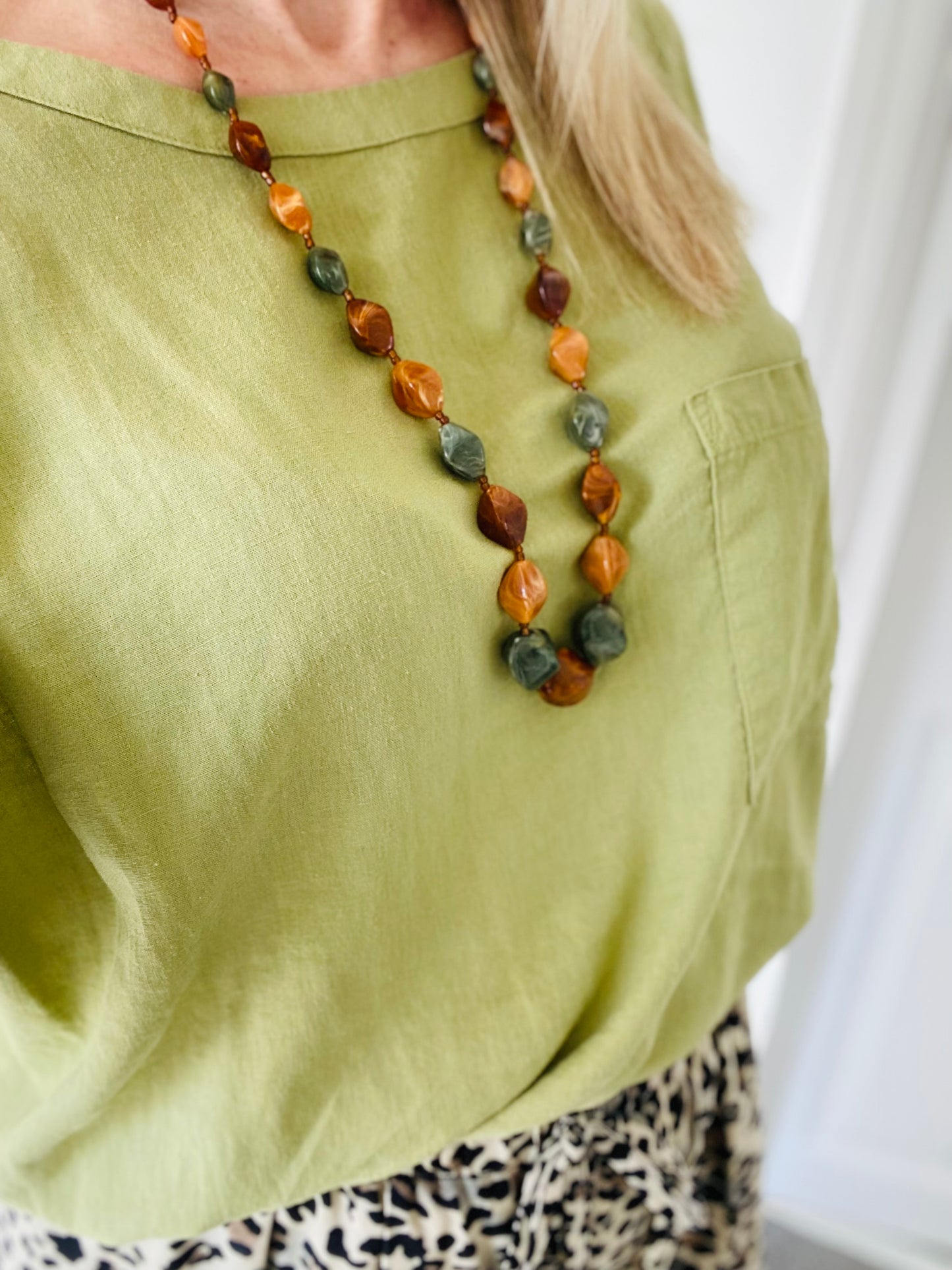 Earthy Tone Beaded Necklace