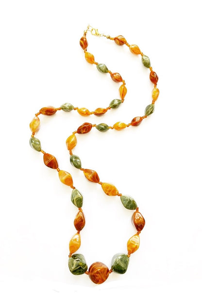 Earthy Tone Beaded Necklace