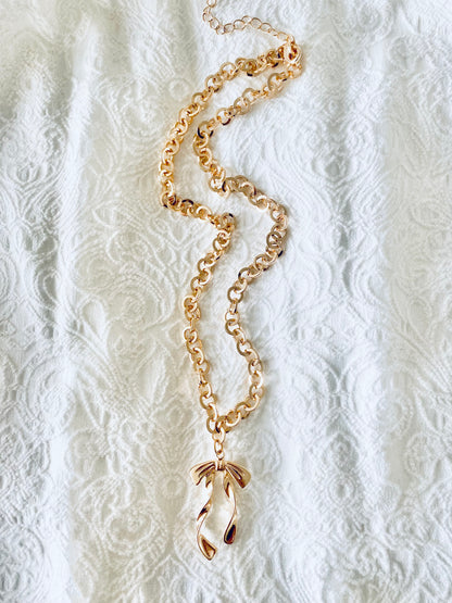Bow Charm Necklace