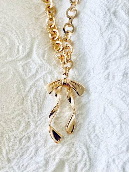 Bow Charm Necklace