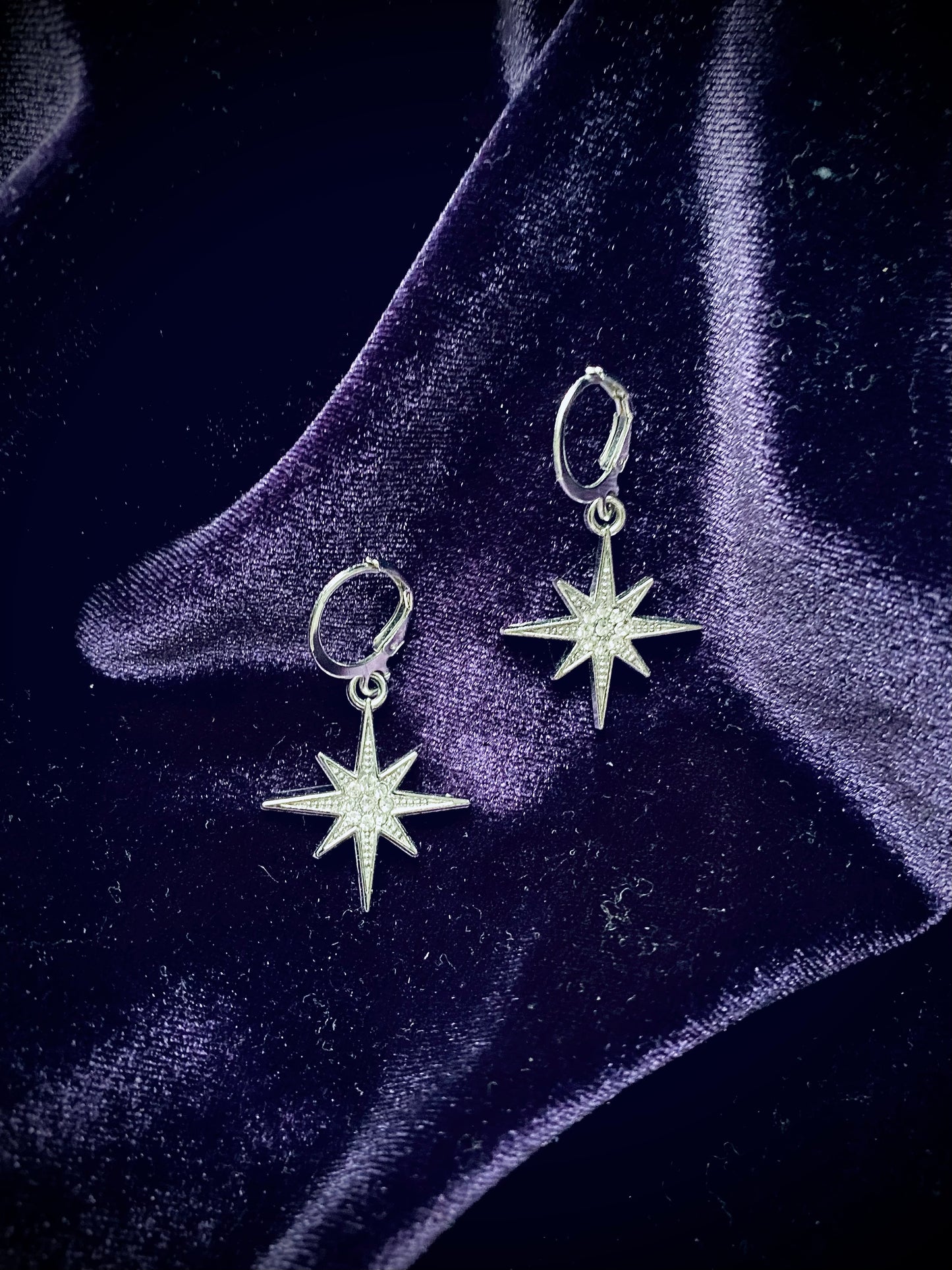 Shooting Star Huggie Hoop Earrings