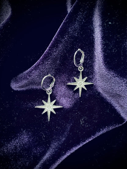 Shooting Star Huggie Hoop Earrings