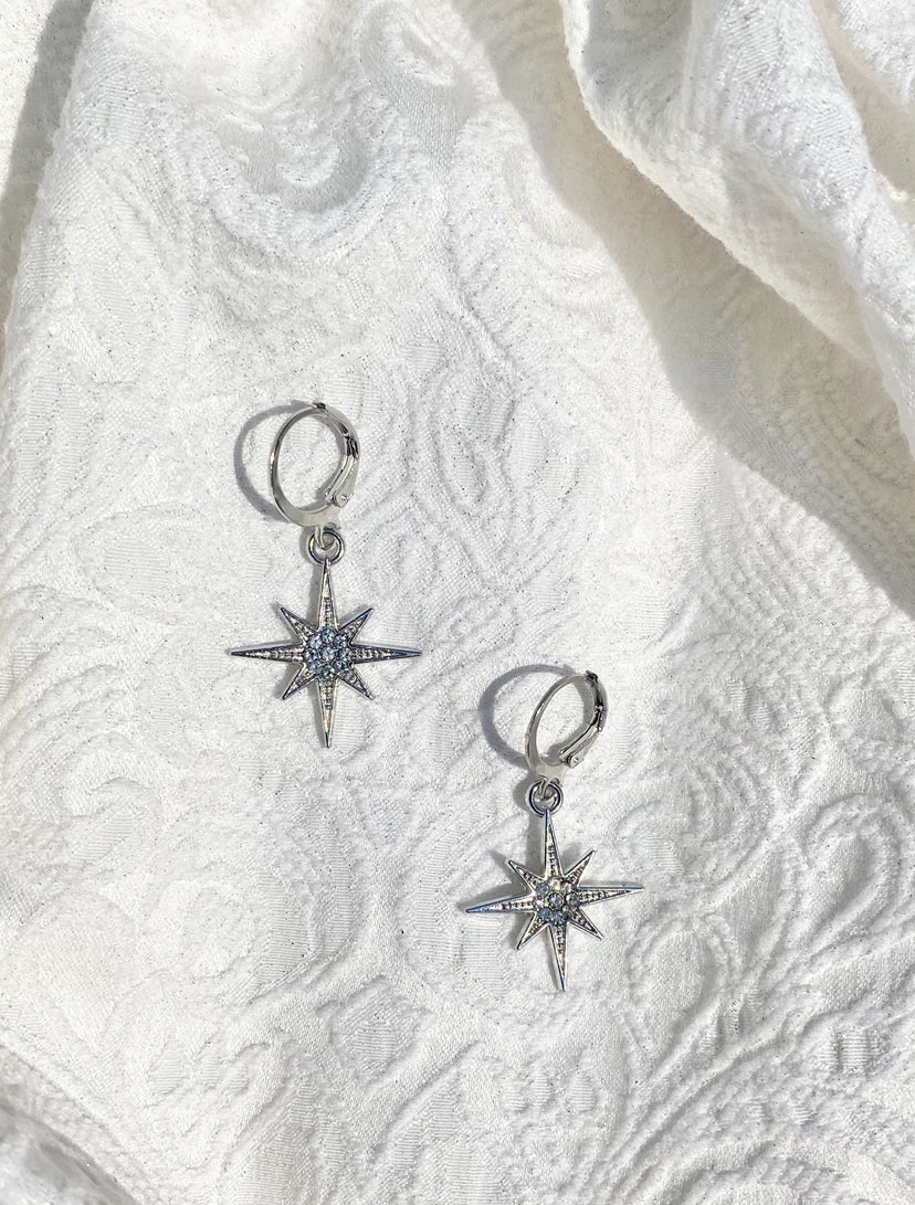 Shooting Star Huggie Hoop Earrings