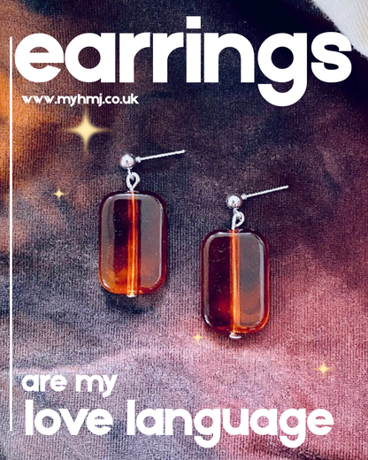 Amber Glow Drop Earrings - High Maintenance Jewellery