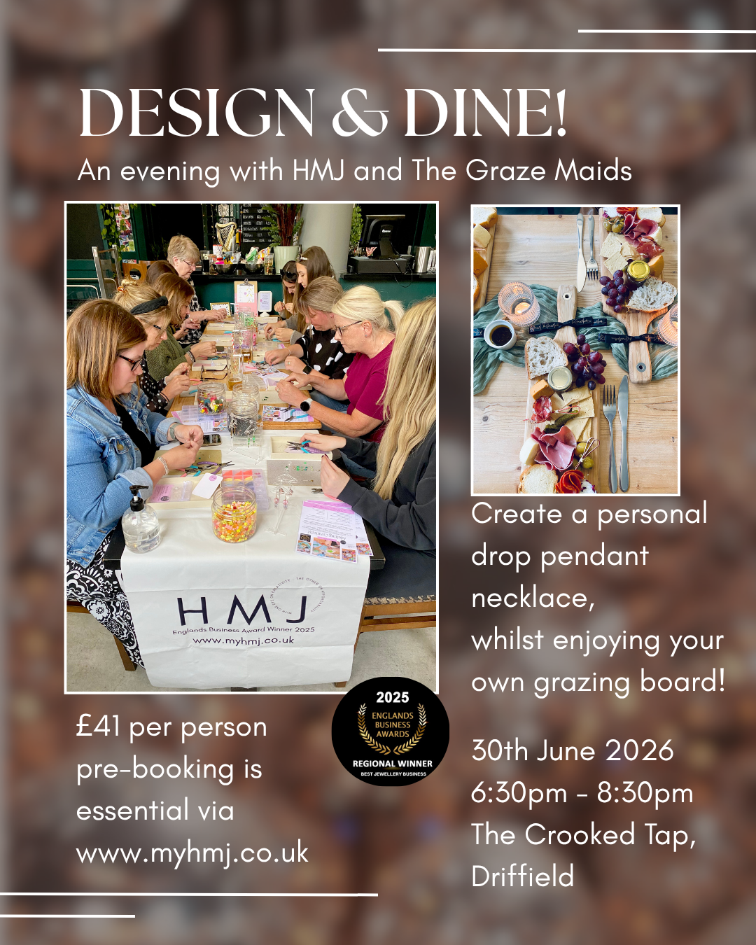 Design & Dine! Create your Pendant Necklace