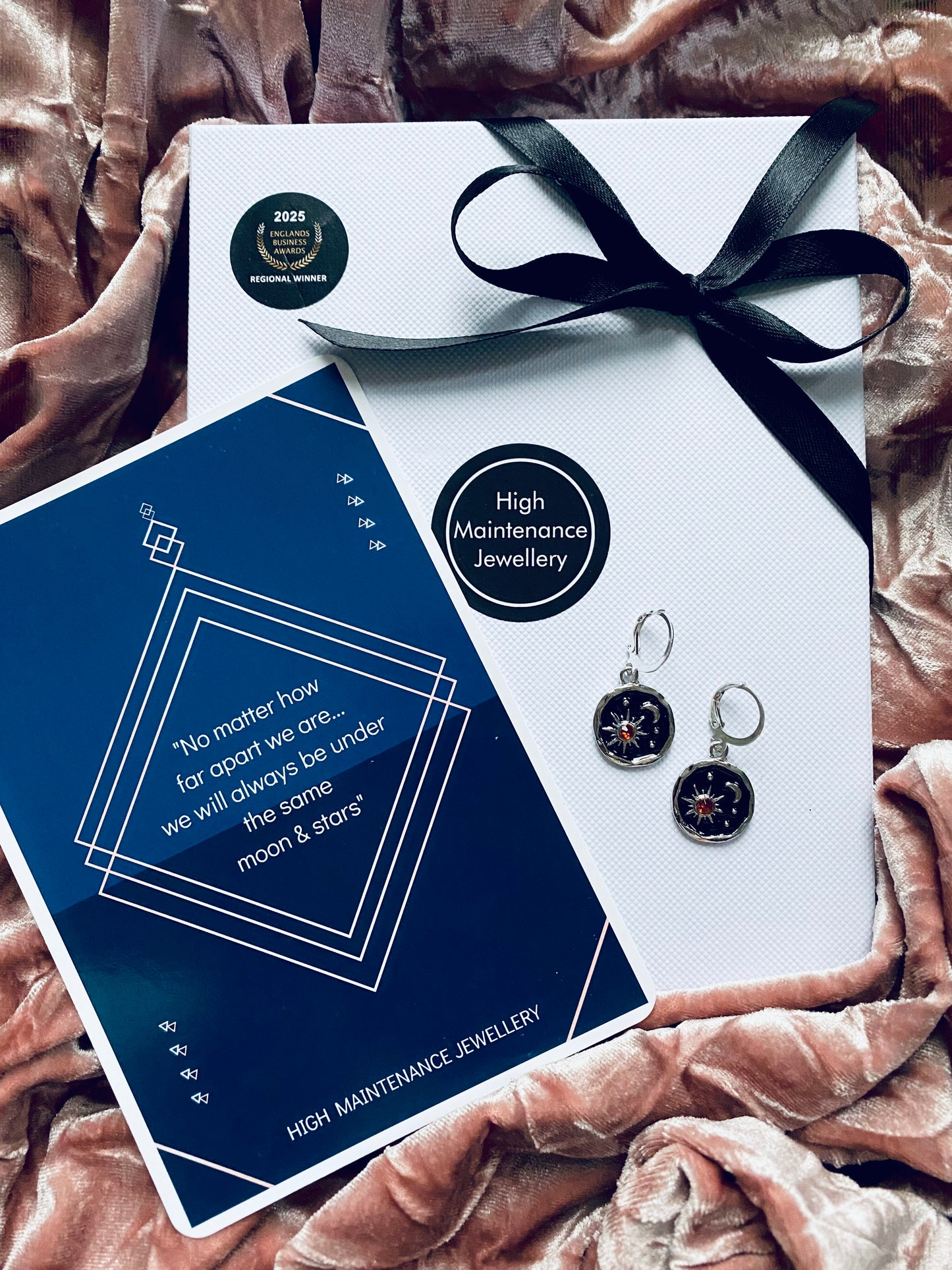 Moon & Star Huggie Hoop Earrings - High Maintenance Jewellery