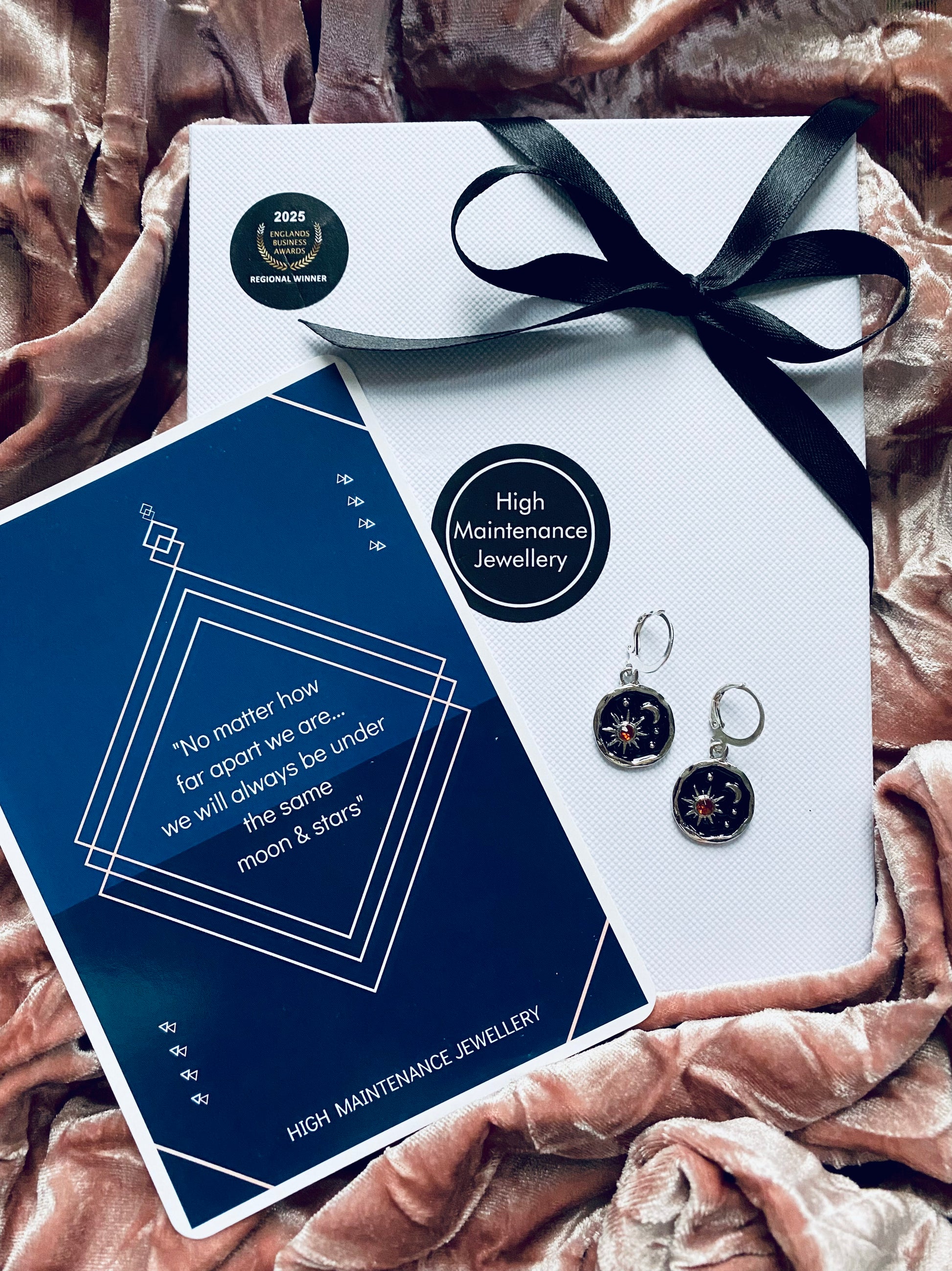 Moon & Star Huggie Hoop Earrings - High Maintenance Jewellery