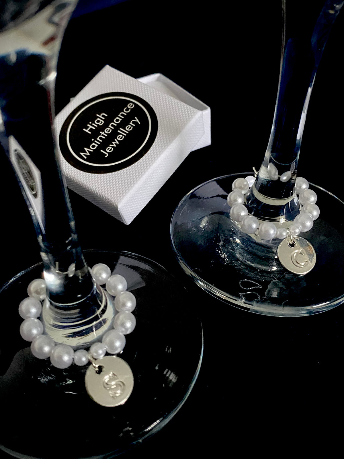Personalised Duo Drinking Glass Charms Set