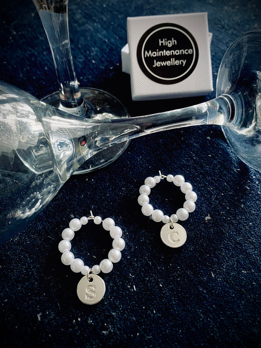 Personalised Duo Drinking Glass Charms Set