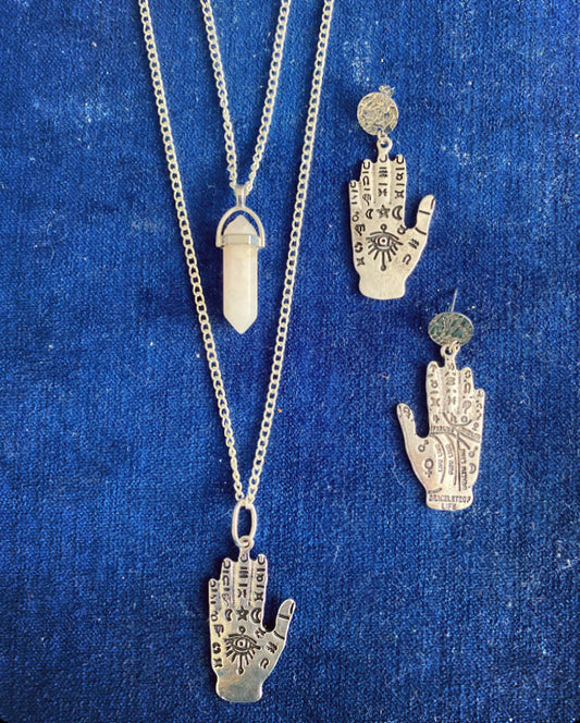 Palm Reading Rules & Rose Quartz Crystal Necklace - High Maintenance Jewellery