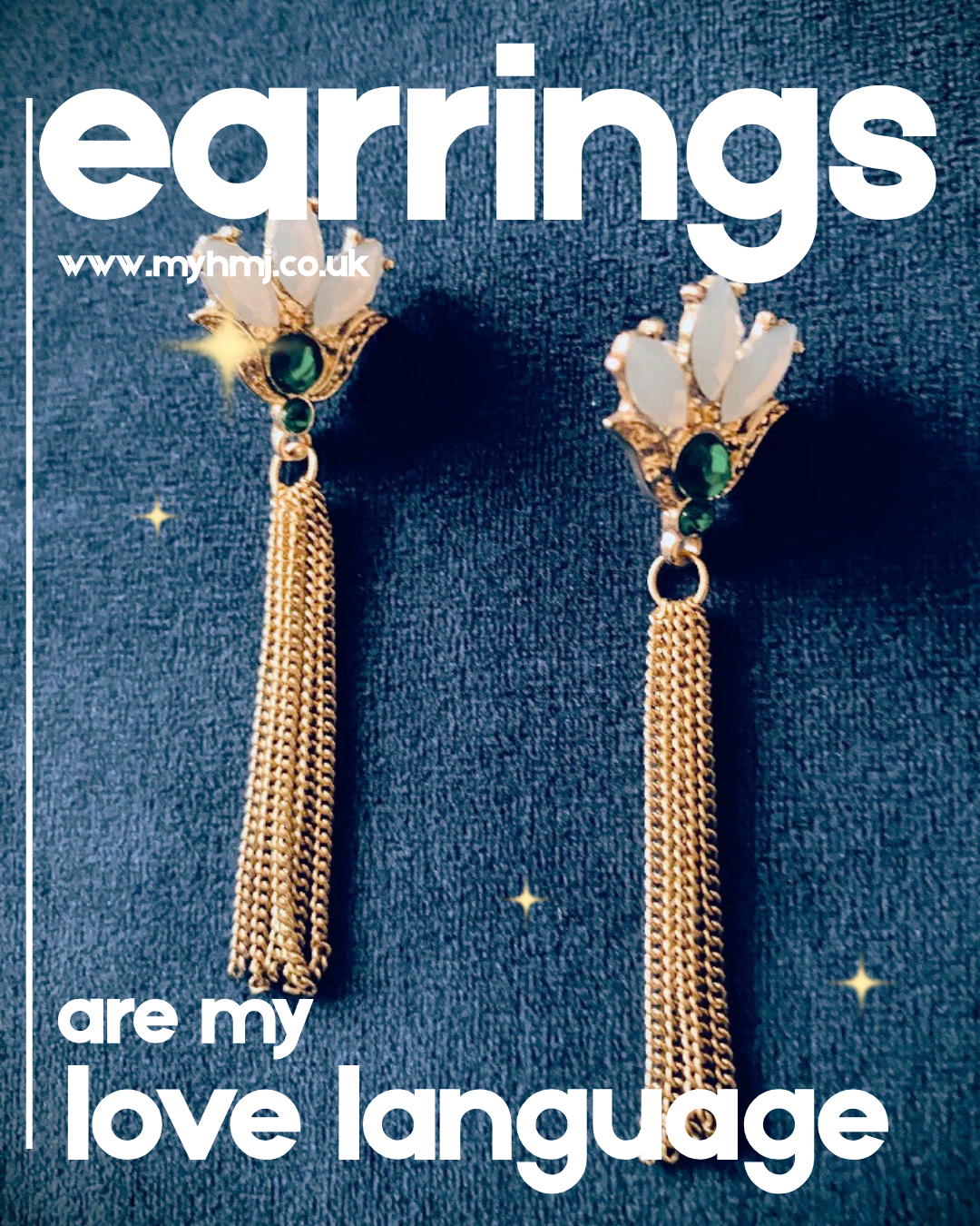 Gold & Emerald Tassel Earrings - High Maintenance Jewellery