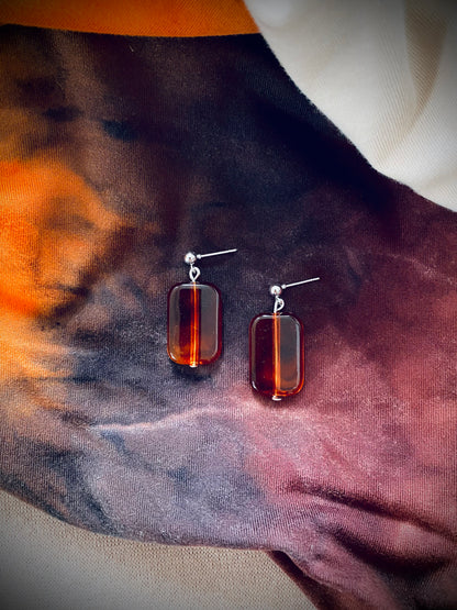 Amber Glow Drop Earrings