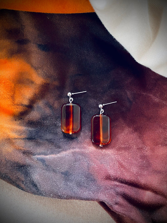 Amber Glow Drop Earrings