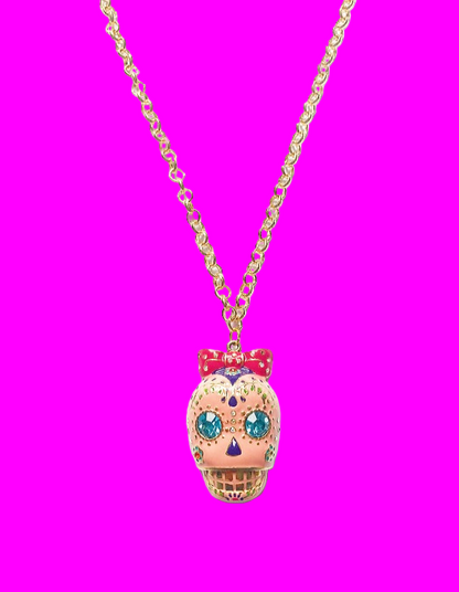 Sugar Skull Pendant Necklace