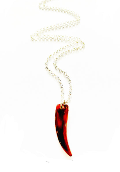Amber Glow Horn-tooth Necklace