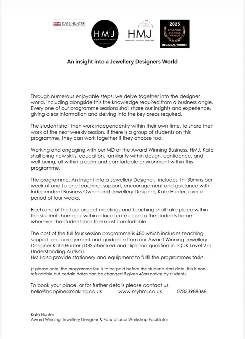 An Insight into a Jewellery Designer Programme