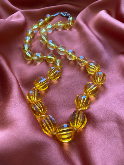 Honey Tone Beaded Necklace