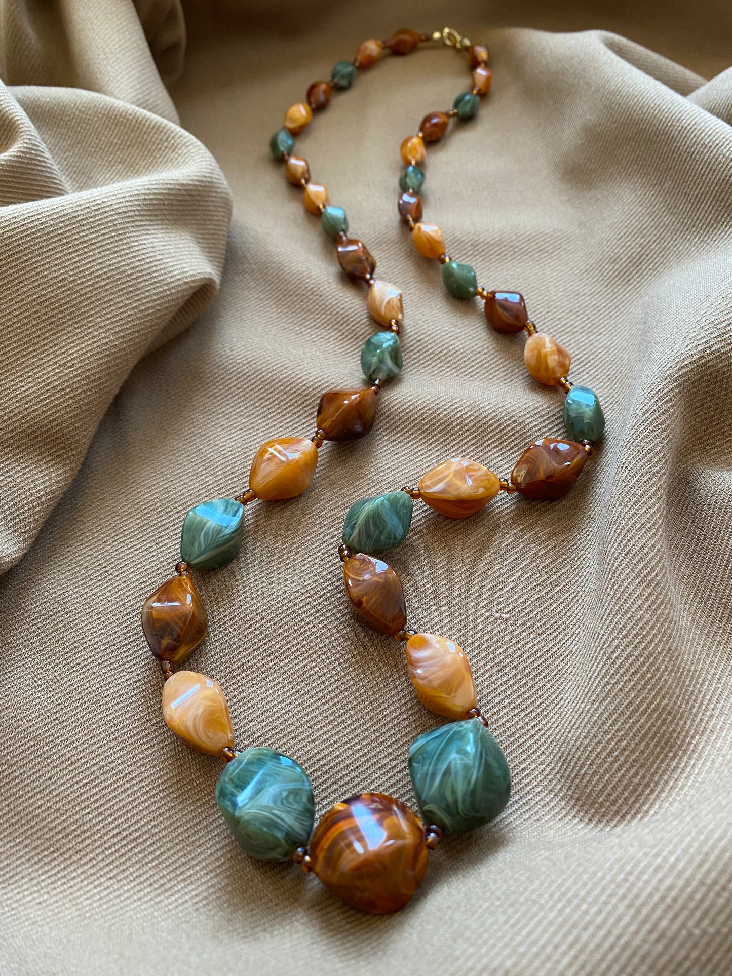 Earthy Tone Beaded Necklace
