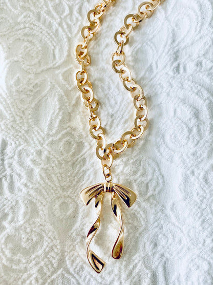 Bow Charm Necklace